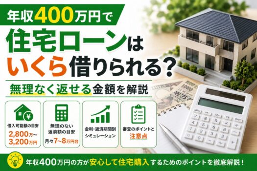 年収400万円で住宅ローンはいくら借りられる