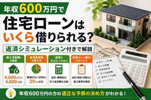 年収600万円で住宅ローンはいくら借りられる