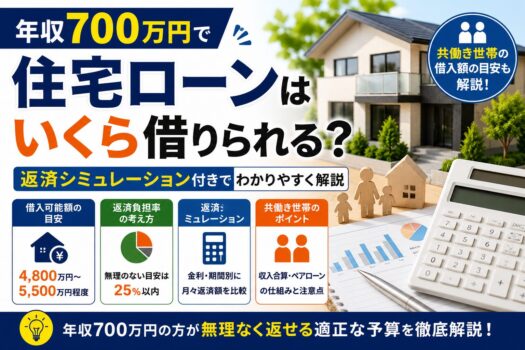 年収700万円で住宅ローンはいくら借りられる