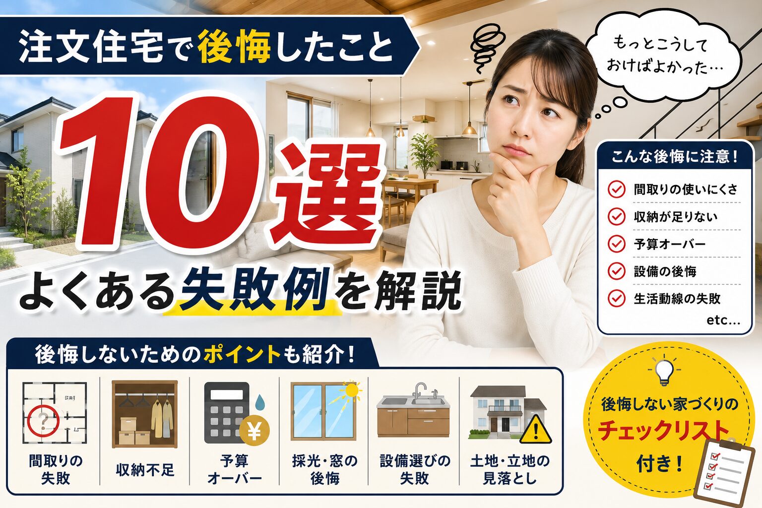 注文住宅で後悔したこと10選