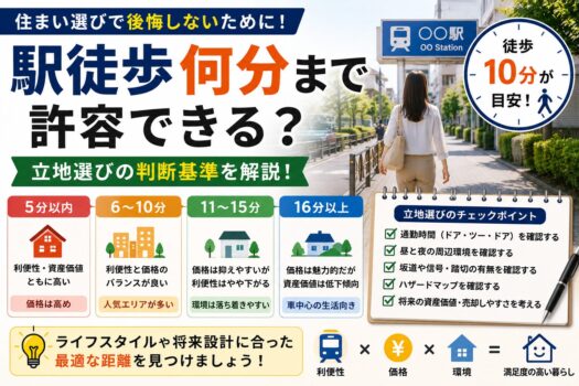 駅徒歩何分まで許容できる？立地選びの判断基準