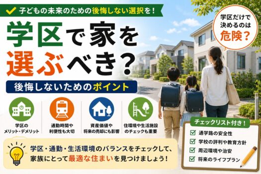 学区で家を選ぶべき？後悔しないためのポイント