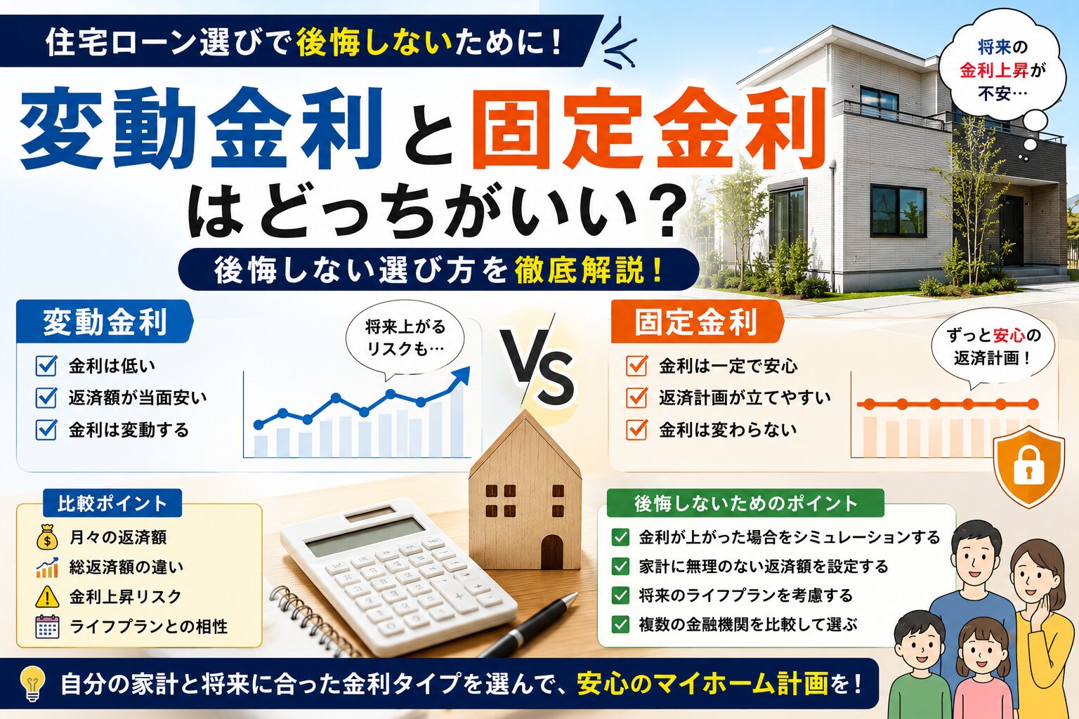 変動金利と固定金利はどっちがいい