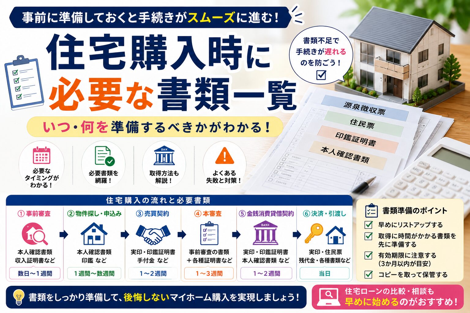 住宅購入時に必要な書類一覧