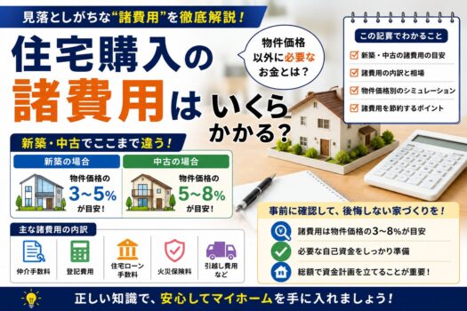 住宅購入の諸費用はいくらかかる