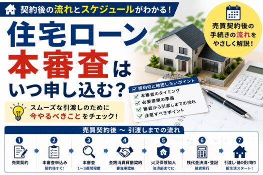 住宅ローン本審査はいつ申し込む？売買契約後の手続きの流れ