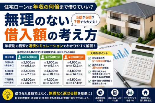 住宅ローンは年収の何倍まで借りていい