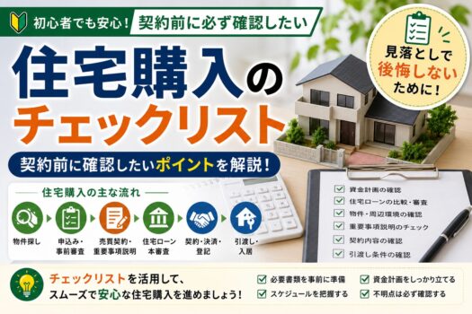 住宅購入のチェックリスト｜契約前に確認したいポイント
