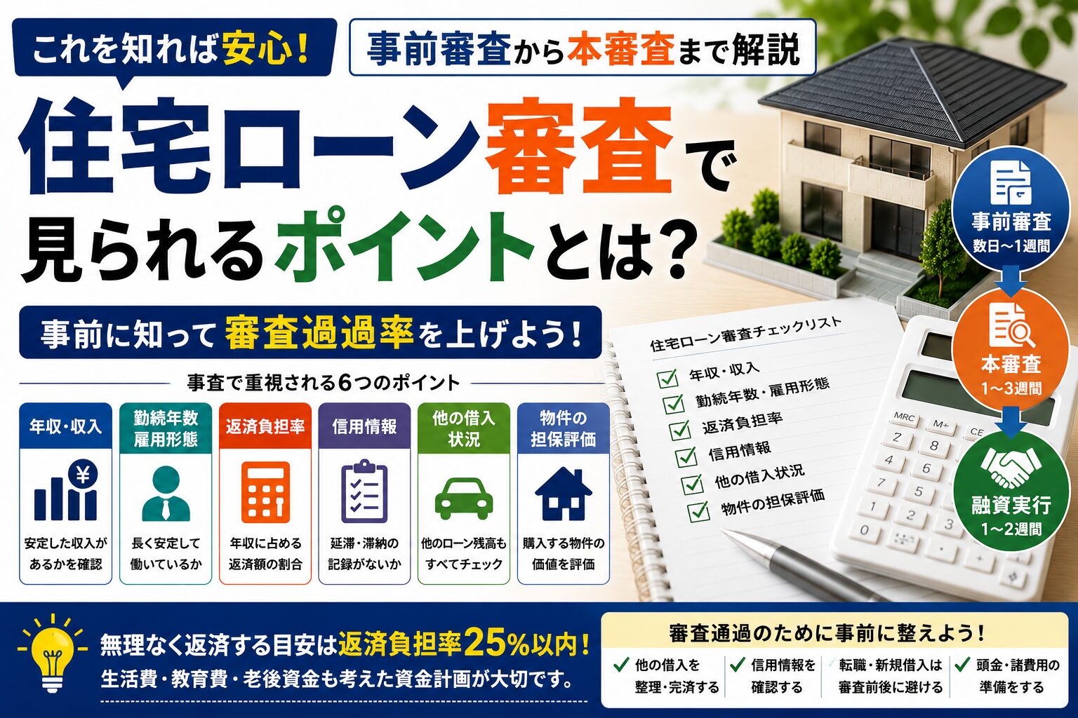 住宅ローン審査で見られるポイント