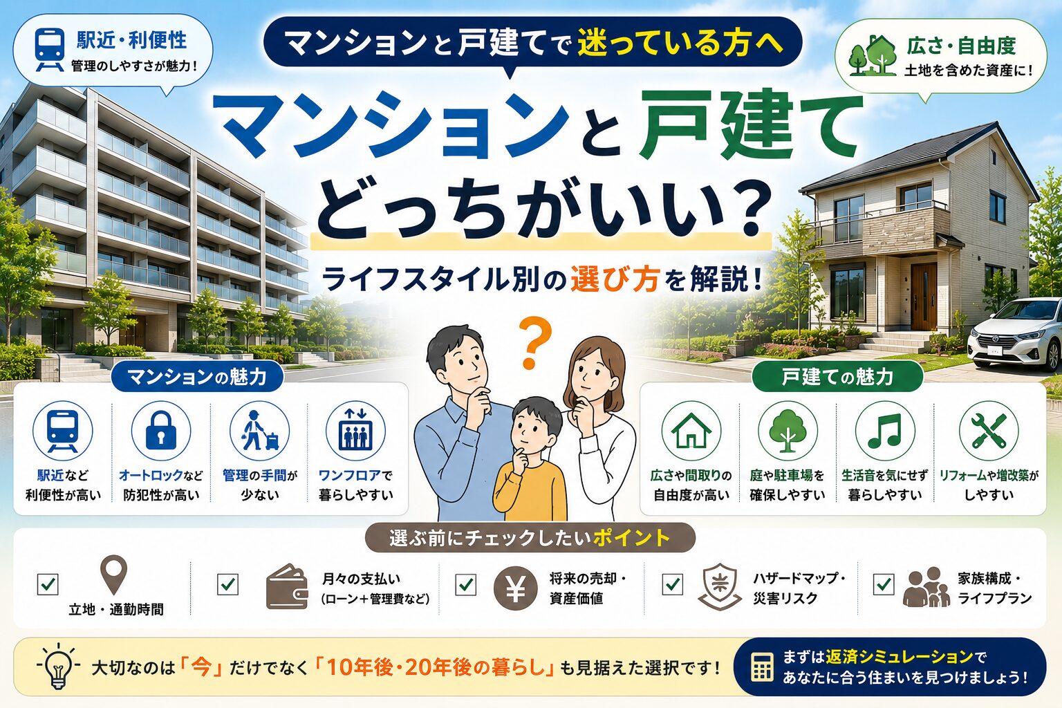 マンションと戸建てどっちがいい