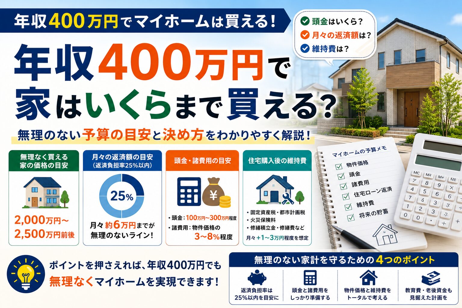 年収500万円で家はいくらまで買える