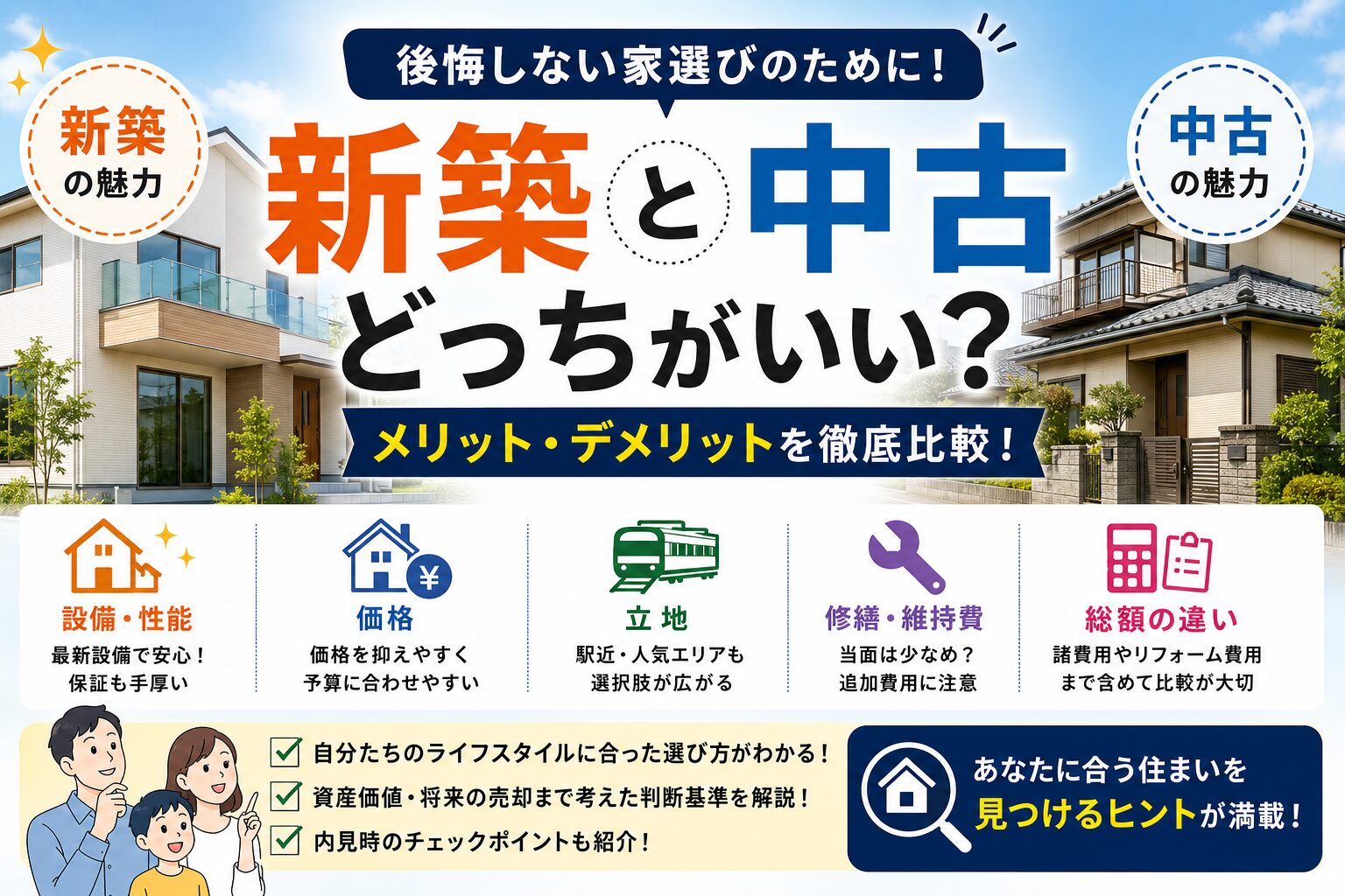 新築と中古どっちがいい