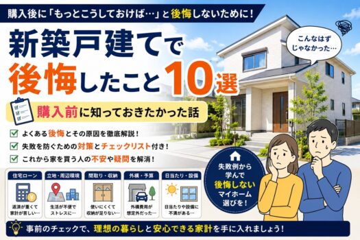 新築戸建てで後悔したこと10選