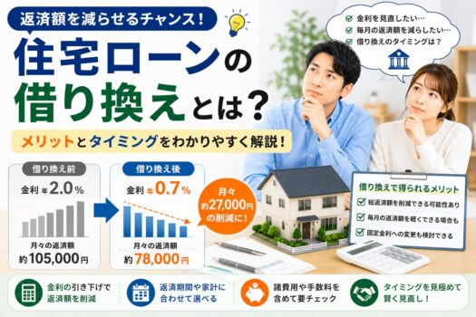 住宅ローンの借り換えとは？メリットとタイミングを解説