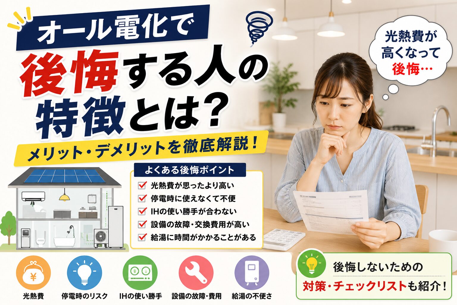 オール電化で後悔する人の特徴とは？