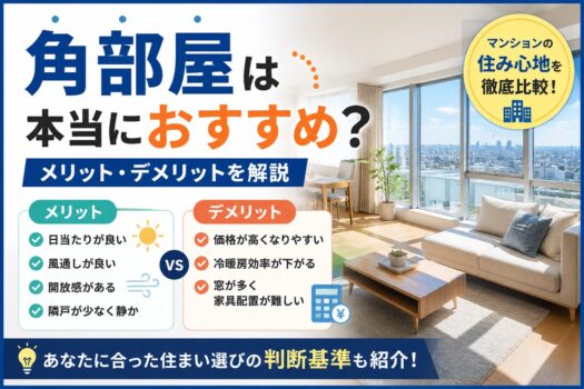 角部屋は本当におすすめ？メリット・デメリットを解説