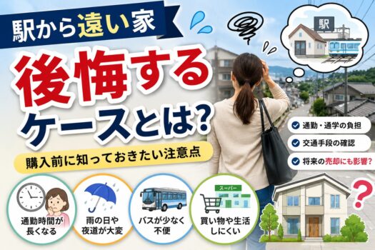 駅から遠い家を買って後悔するケース