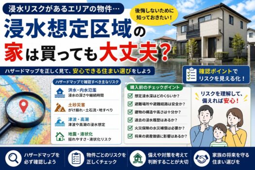 浸水想定区域の家は買っても大丈夫？判断基準を解説