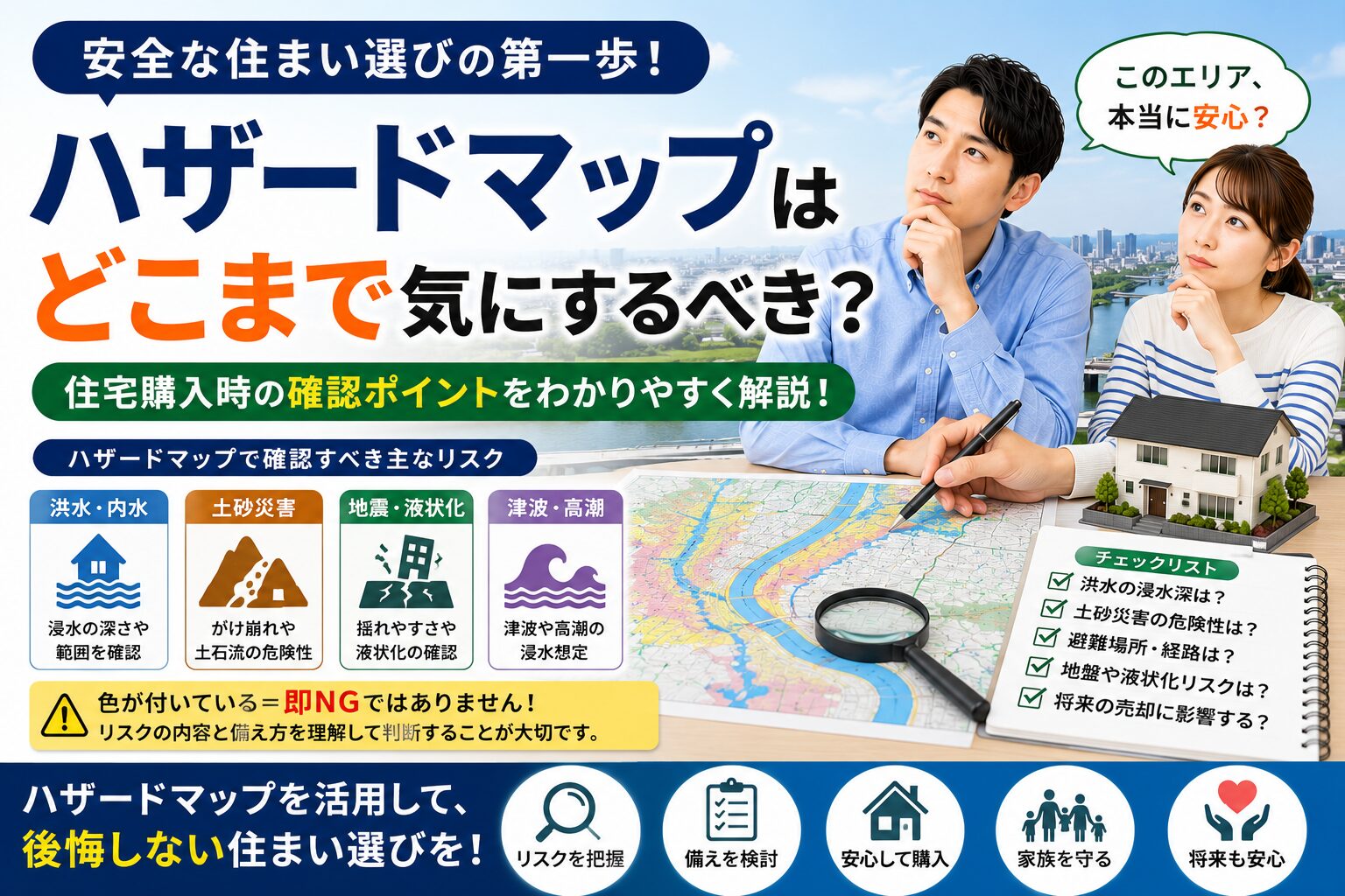 ハザードマップはどこまで気にするべき？住宅購入時の確認ポイント