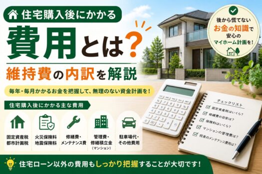 住宅購入後にかかる費用とは？維持費の内訳を解説