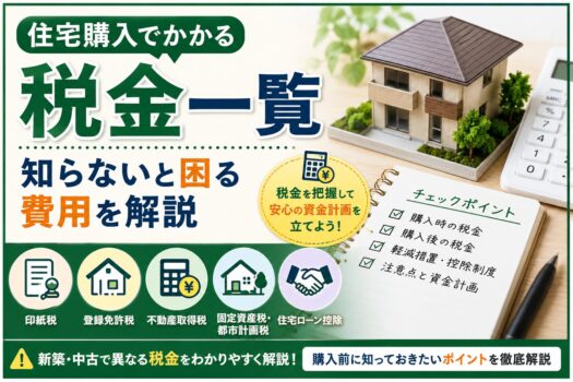 住宅購入でかかる税金一覧｜知らないと困る費用を解説