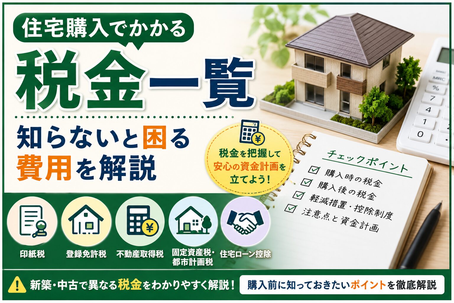 住宅購入でかかる税金一覧｜知らないと困る費用を解説