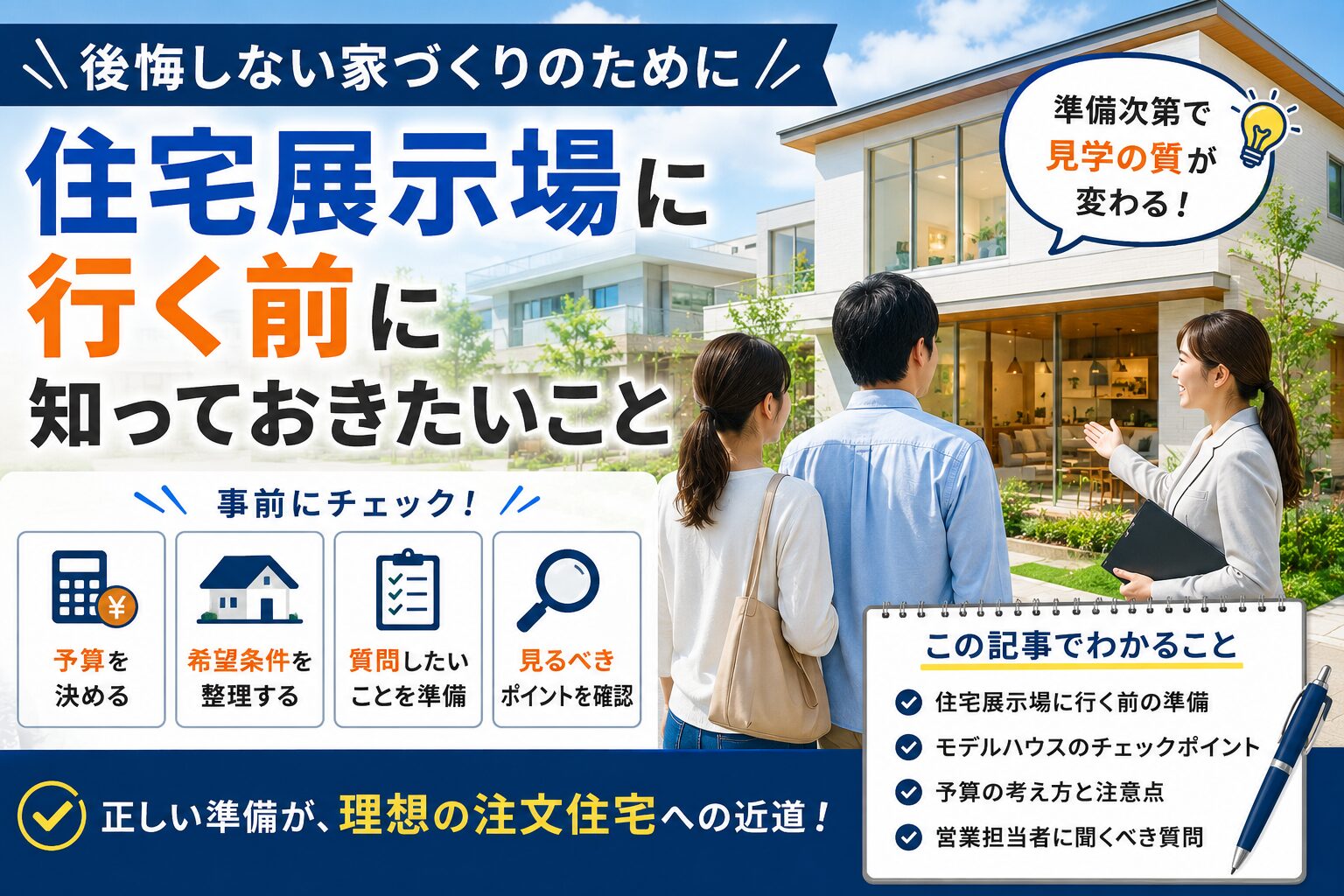 住宅展示場に行く前に知っておきたいこと