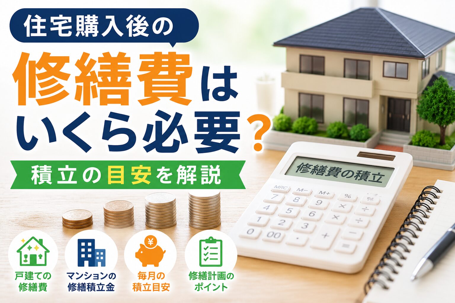 住宅購入後の修繕費はいくら必要？積立の目安を解説