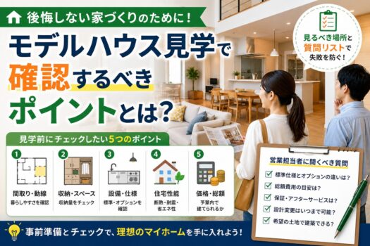 モデルハウス見学で確認するべきポイントとは？