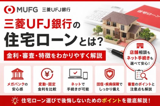三菱UFJ銀行の住宅ローンとは？金利・審査・特徴を解説