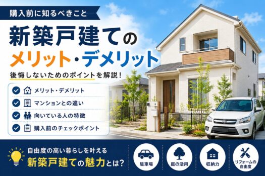新築戸建てのメリット・デメリットとは？購入前に知るべきこと