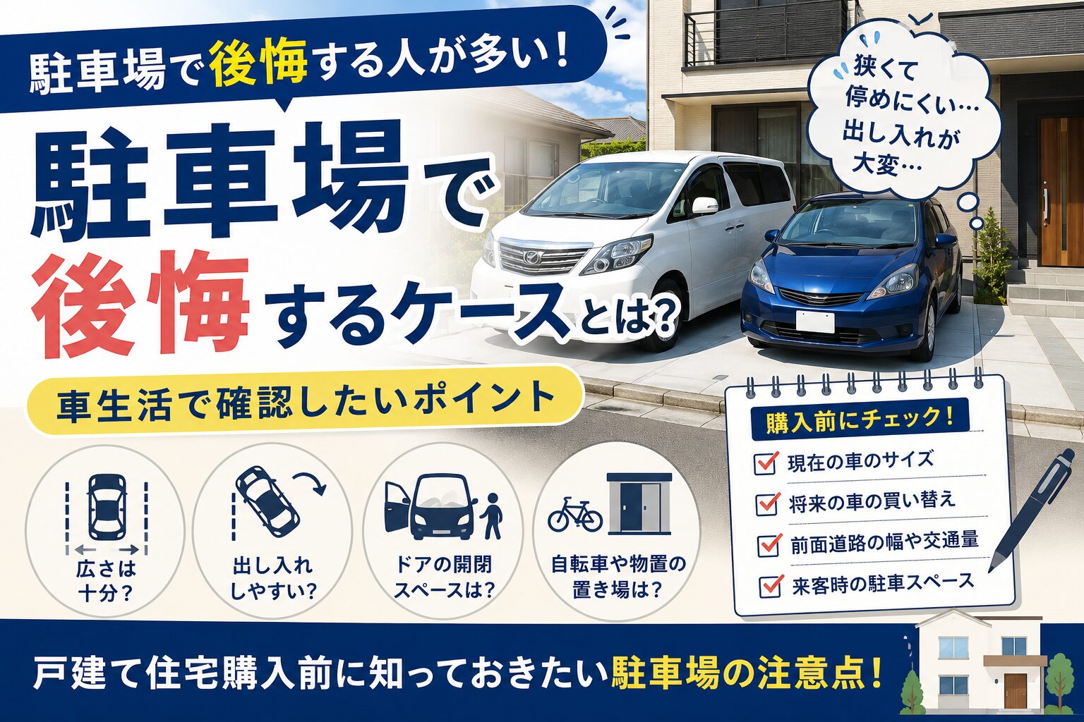駐車場で後悔するケースとは？車生活で確認したいポイント