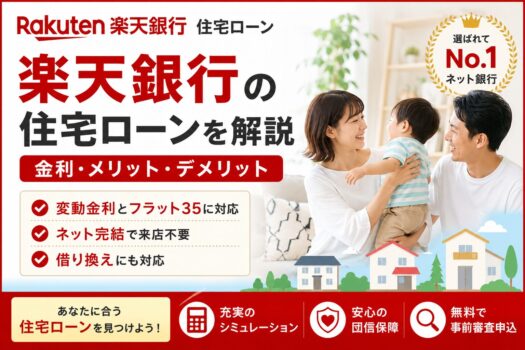 楽天銀行の住宅ローンを解説｜金利・メリット・デメリット