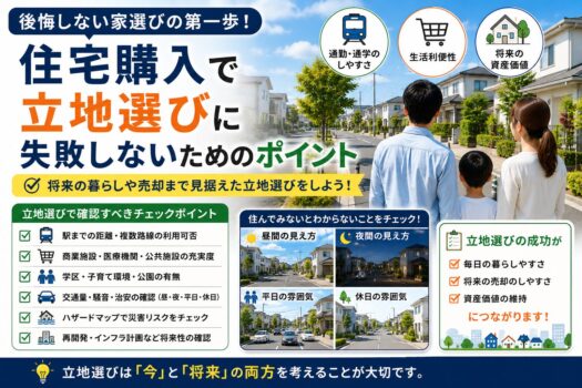 住宅購入で立地選びに失敗しないためのポイント