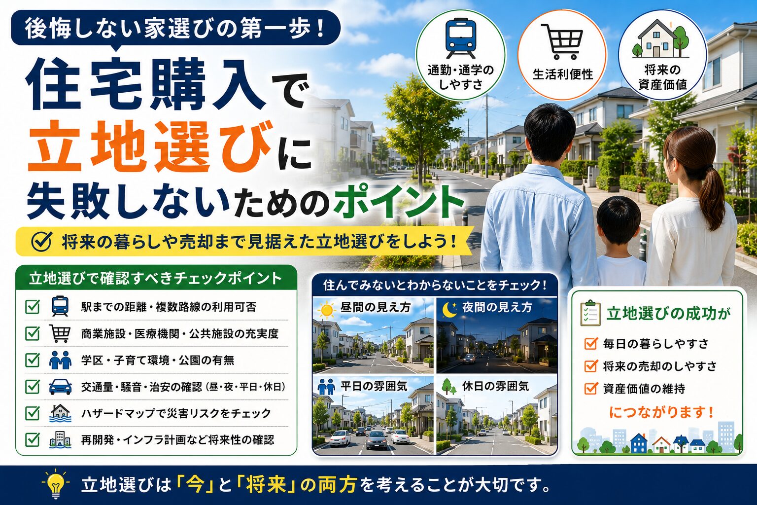 住宅購入で立地選びに失敗しないためのポイント