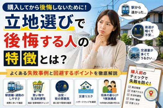 立地選びで後悔する人の特徴とは