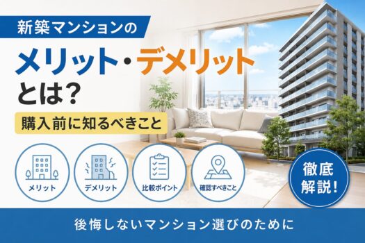 新築マンションのメリット・デメリットとは？購入前に知るべきこと