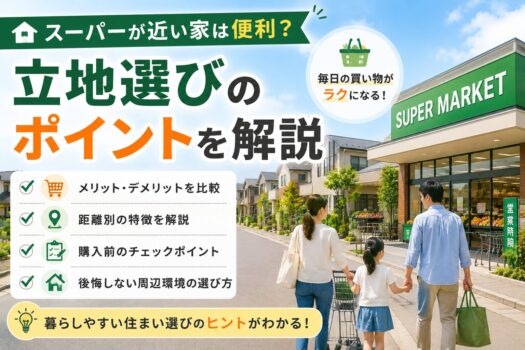 スーパーが近い家は便利？立地選びのポイントを解説