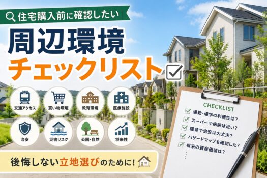住宅購入前に確認したい周辺環境チェックリスト