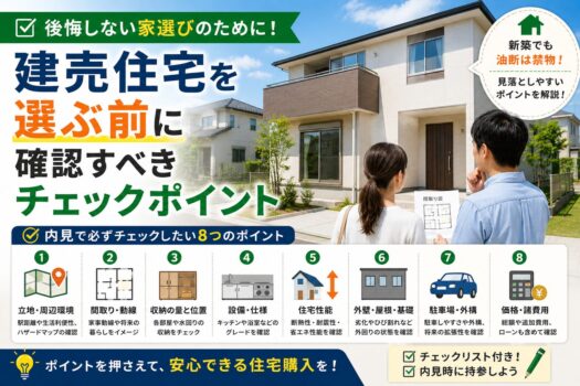 建売住宅を選ぶ前に確認すべきチェックポイント