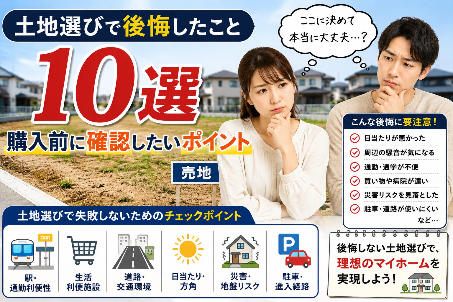 土地選びで後悔したこと10選