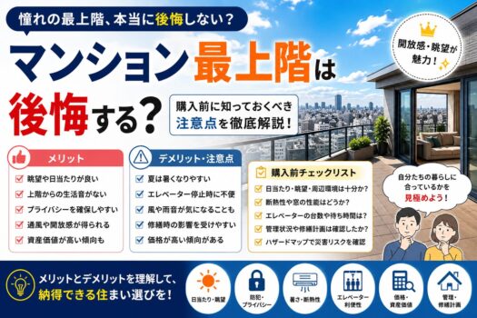 最上階のマンションは後悔する？購入前の注意点