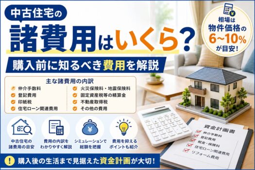中古住宅の諸費用はいくら？購入前に知るべき費用を解説