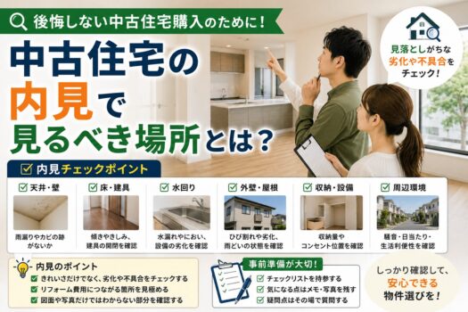 中古住宅の内見で見るべき場所とは？
